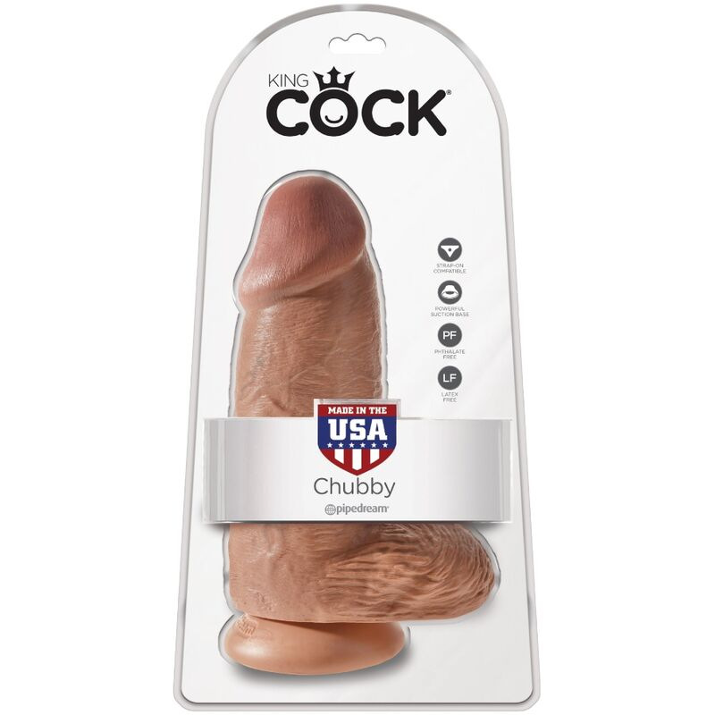 King cock - chubby realistic penis 23 cm caramel 5