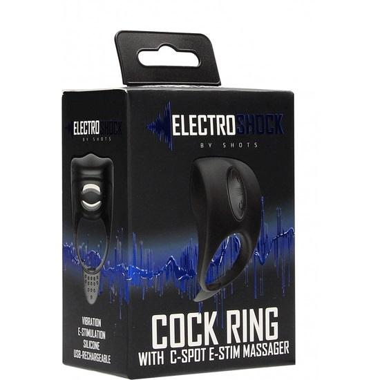 Electroshock Cock Ring C-Spot E-Stim Massager - Vibračný Krúžok