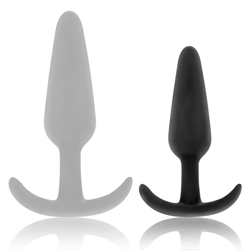 Black&Silver - Hansel Silicone Loop Anal Plug Size S 2