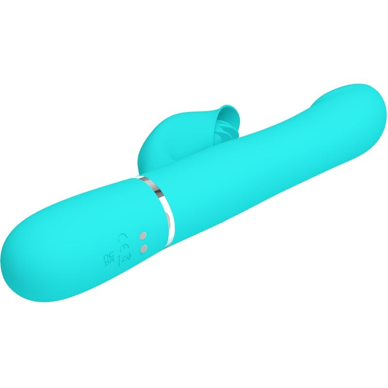 Pretty love - rabbit vibrator pearls aqua green 4