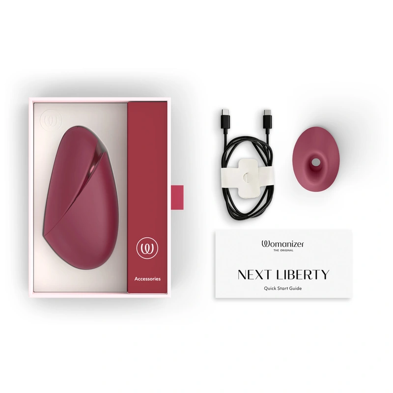 Womanizer - next liberty 3d pleasure air clitoral stimulator bordeaux 3