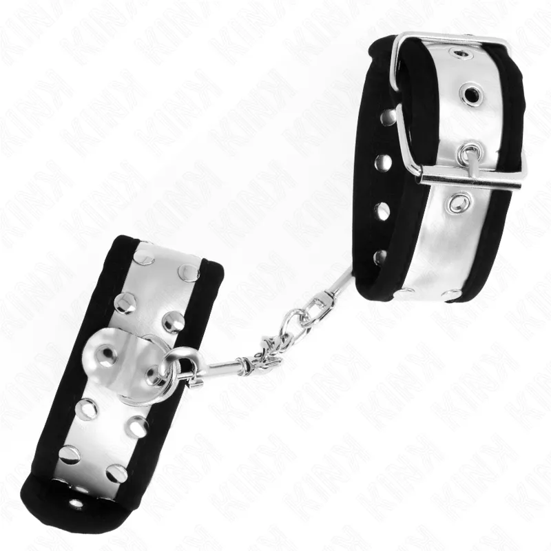 Kink - Thin Wrist Restraints Black / Silver 30 X 4 Cm