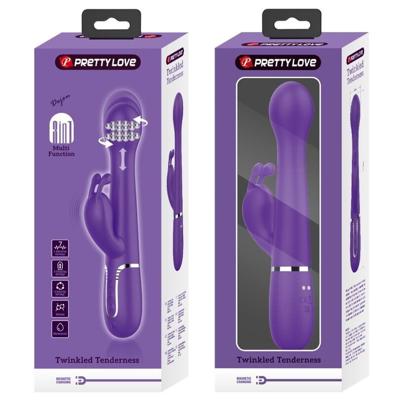 Pretty love - dejon rabbit vibrator 3 in 1 multifunction purple 10