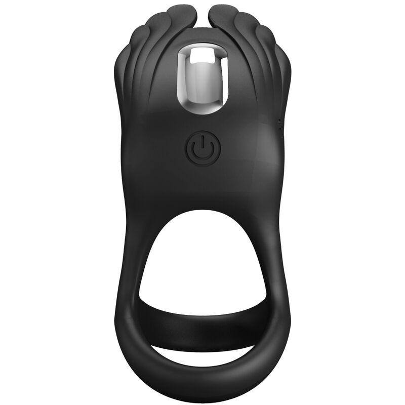 Pretty Love - Vibrant Penis Ring 7 Vibrations Black Silicone 3