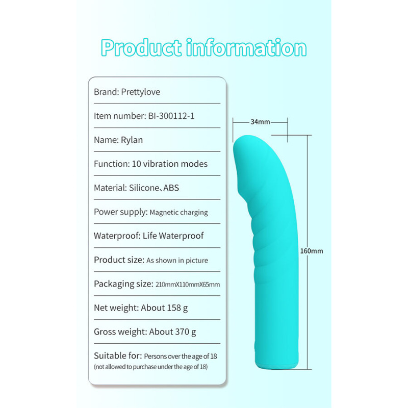 Pretty love - rylan g-spot blue vibrator 10