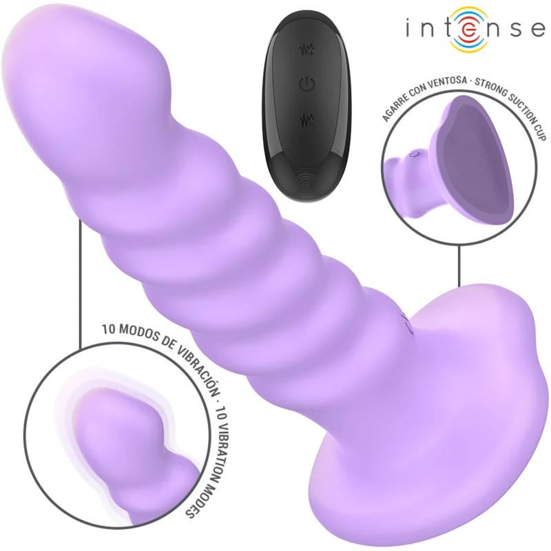 Intense - brenda vibrator size m spiral design 10 vibrations purple remote control 1