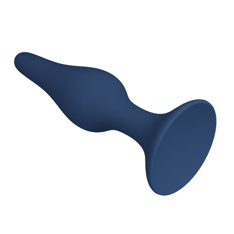 Mr play - slim silicone anal plug blue l 4