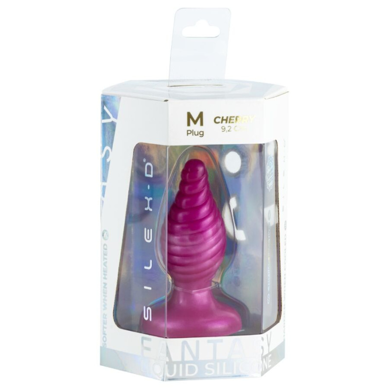 Silexd - cherry anal plug fantasy liquid silicone thermoreactive pink 9.2 cm 5