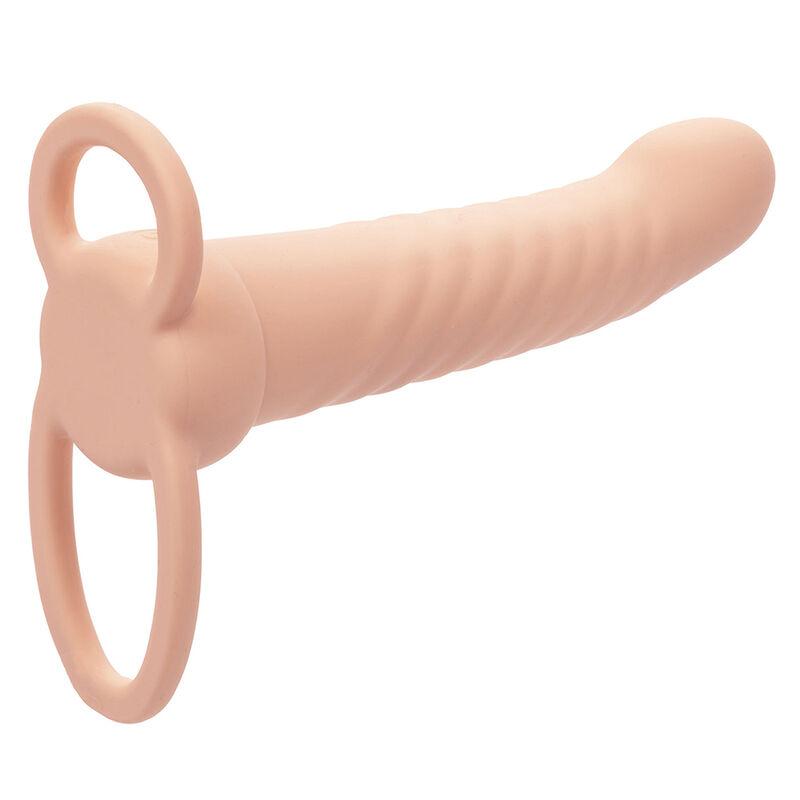 Calexotics - Maxx Ribbed Dual Penetrator 10 Vibrations Flesh