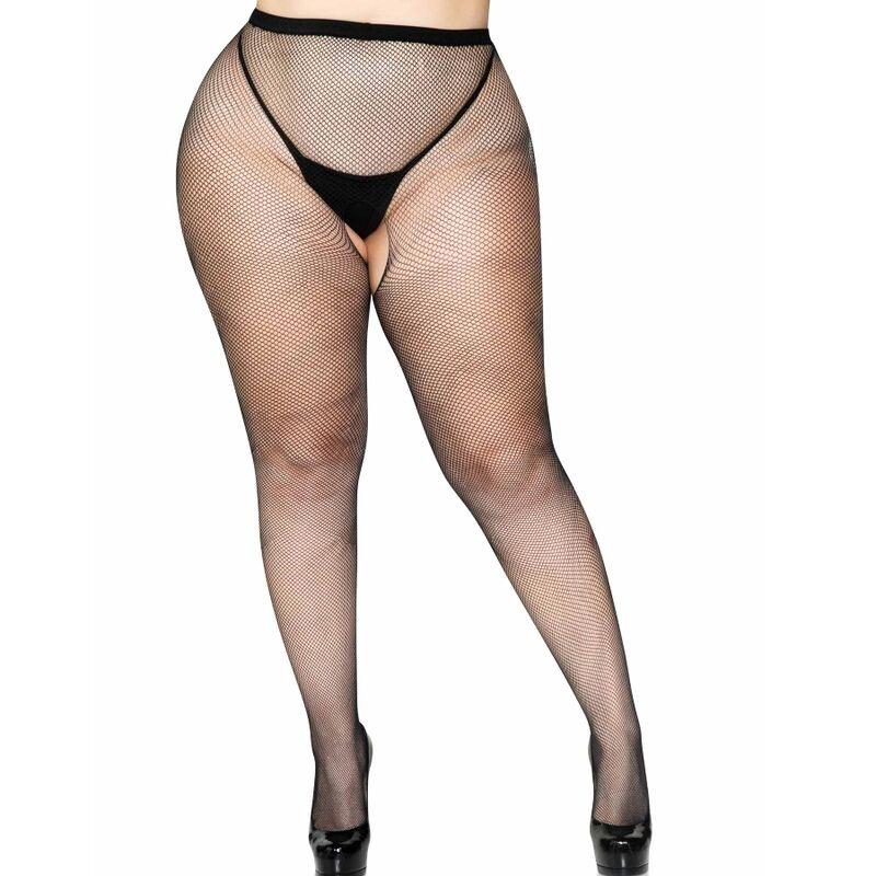 Leg Avenue Plus Size Crotchless Pantyhose