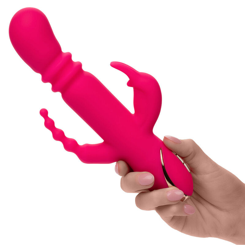 Calexotics - jack fantasy triple heated vibrator rabbit pink 5