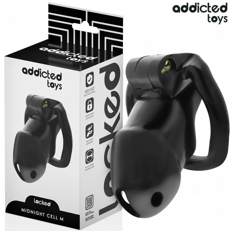 Addicted toys locked - mindnight cell penis cage 4.2 cm size m