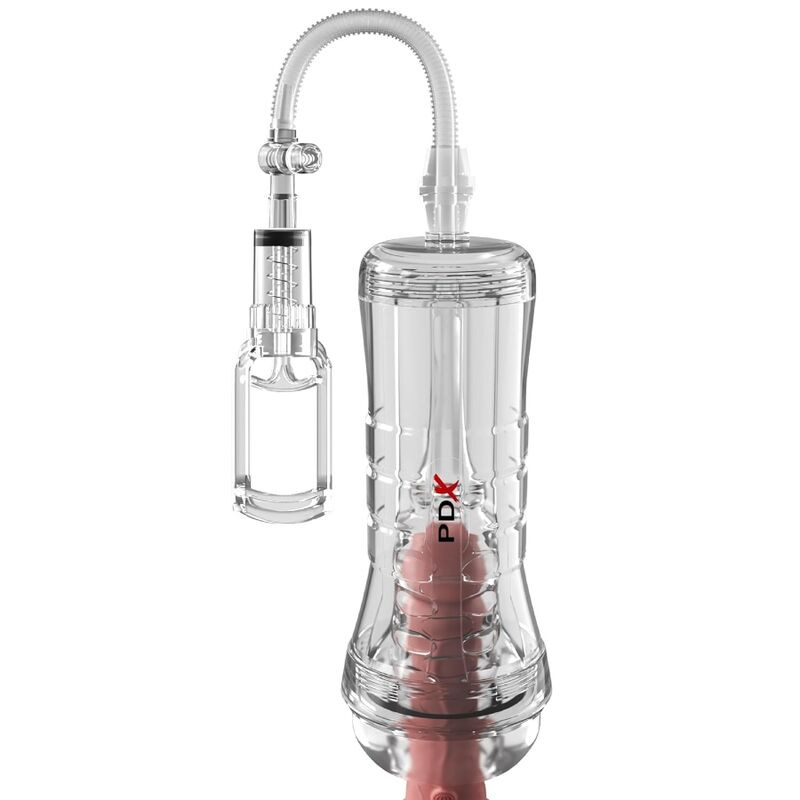 Pdx elite - viewtube vac xxl transparent stroker with suction pump 27.3 cm 2