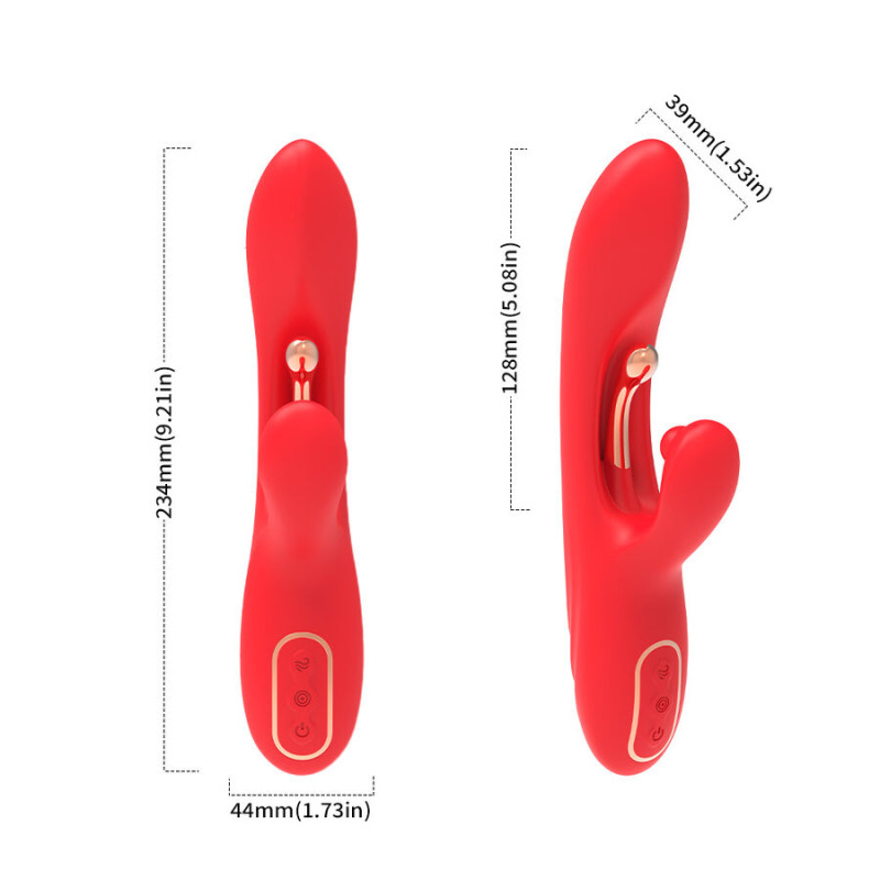 Armony - g-spot and clitoris stimulator vibrator with oscillating tongue red 5