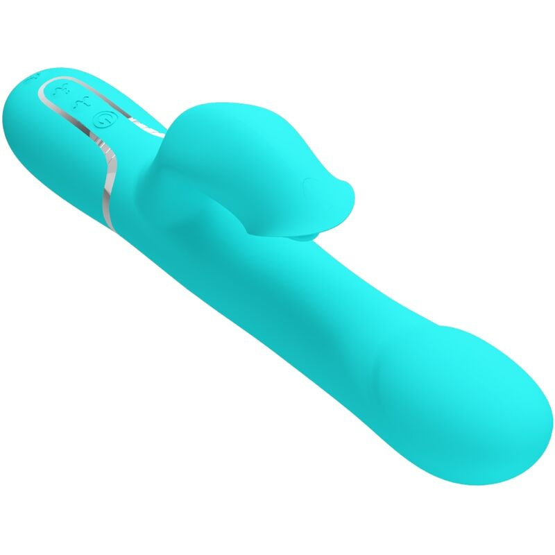 Pretty love - rabbit vibrator pearls aqua green 3