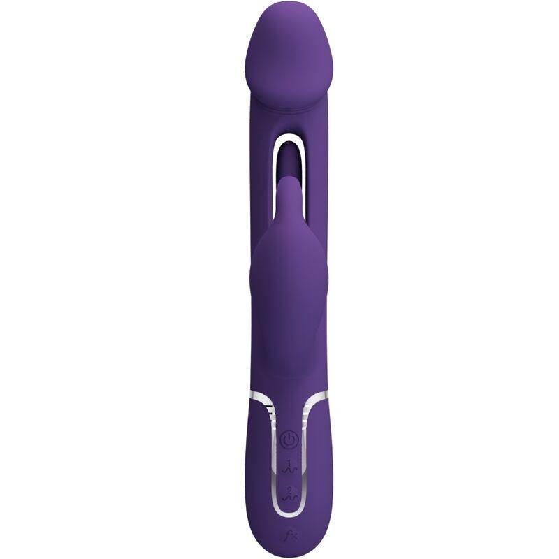 Pretty Love - Kampas Rabbit 3 In 1 Multifunction Vibrator With Tongue Violet 2