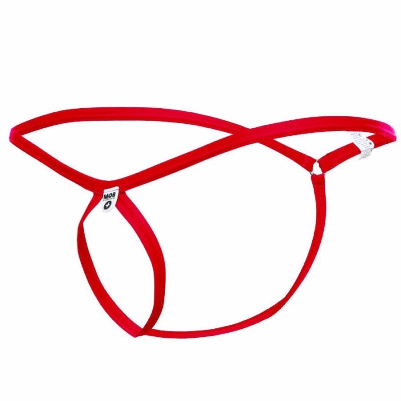 Mob - red tear-shaped thong size l/xl 3