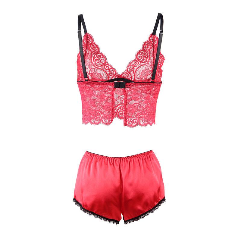 Subblime - 953904 silk and lace nightgown + panties red l/xl