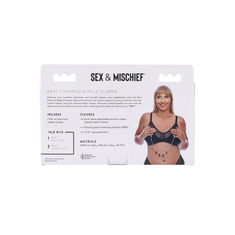 Sportsheets - Sex & Mischief Brat Charmed Nipple Clamps 1