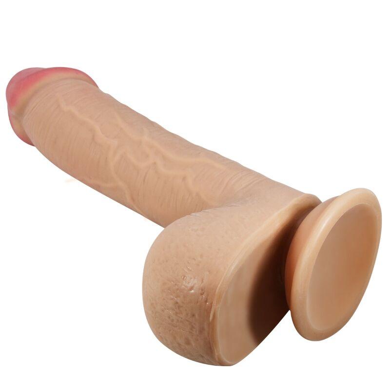Pretty Love - Sliding Skin Series Realistic Dildo With Sliding Skin Suction Cup Flesh 23.4