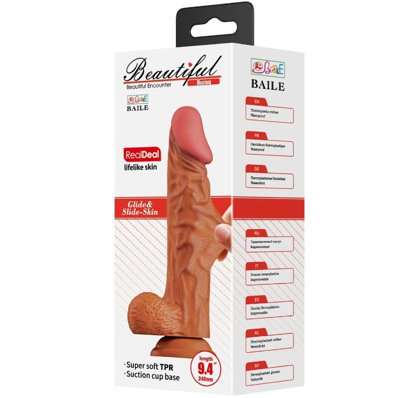 Baile - buraq realistic dildo 24 cm flesh 5