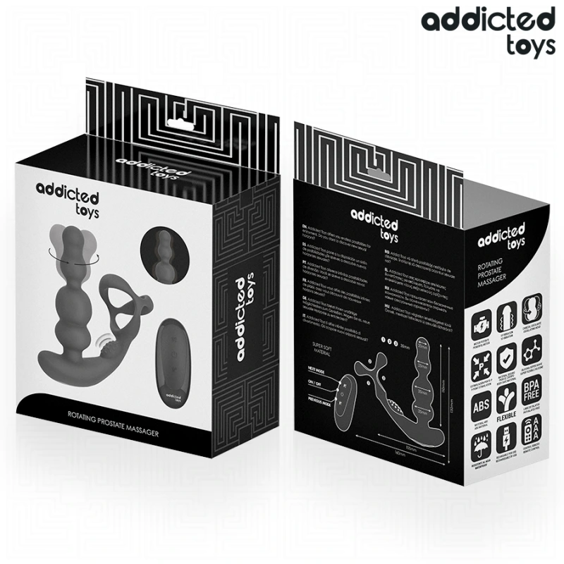 Addicted toys - rotating prostate massager remote control 7