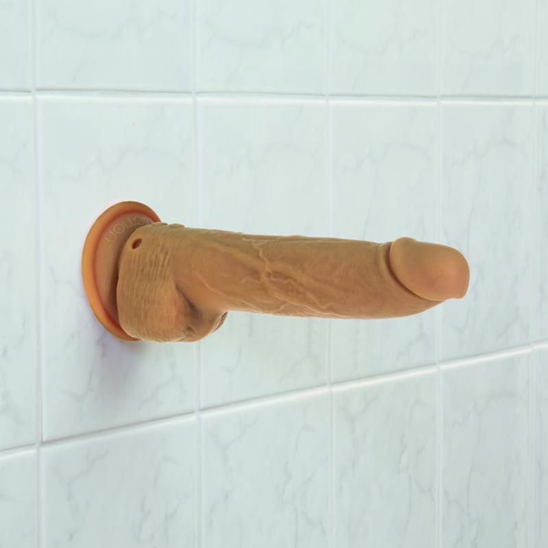 Naked Addiction - 9 Inch Thrusting Dong With Remote Caramel 13