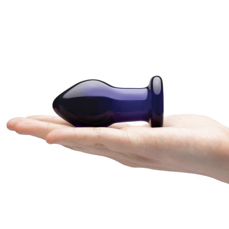 Glas - Rechargeable Remote Controlled Vibrating Butt Plug - Sklenený Análny Kolík