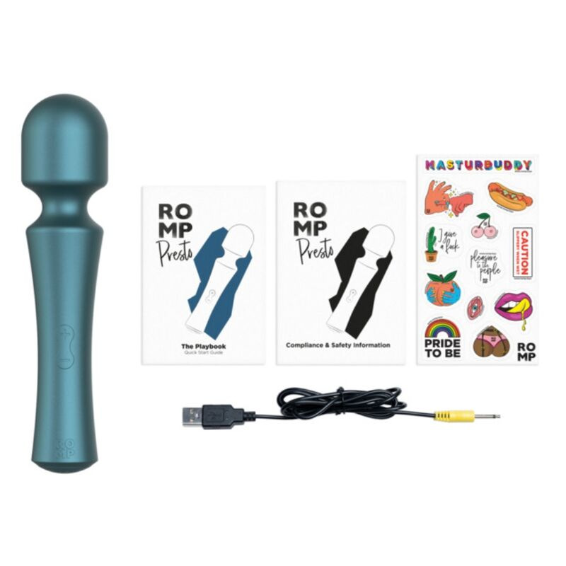 Romp - presto mini wand vibrator flexible head green 10