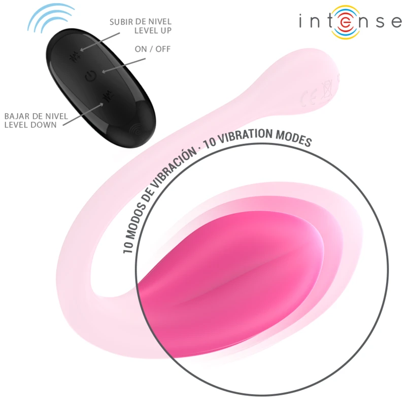 Intense - janice u vibrator double stimulation 10 vibrations pink remote control 3