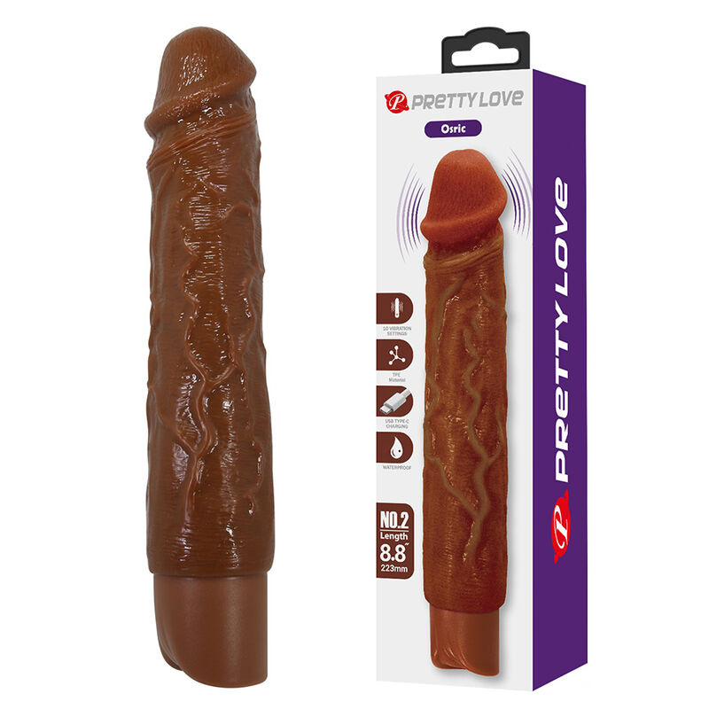 Pretty love - owen realistic vibrator 22.5 cm Ø 4.5 cm brown 9