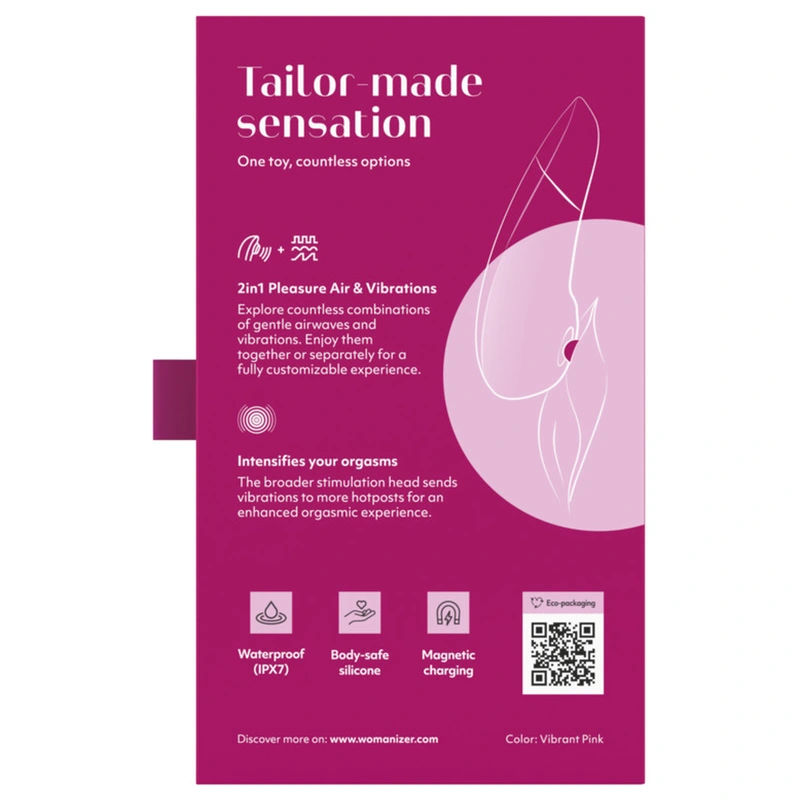 Womanizer - enhance clitorial stimulator vibrant pink 13