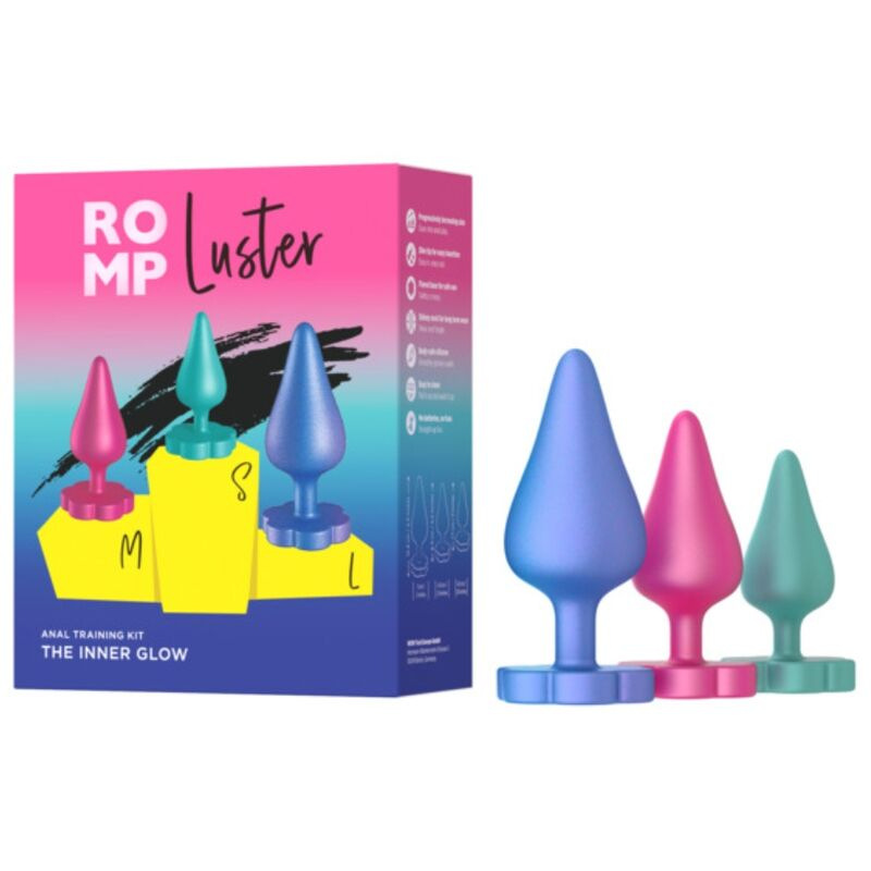 Romp - luster anal training kit s/m/l with flower-shaped base 4