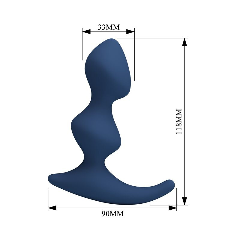 Mr play - ergonomic blue anal plug 4