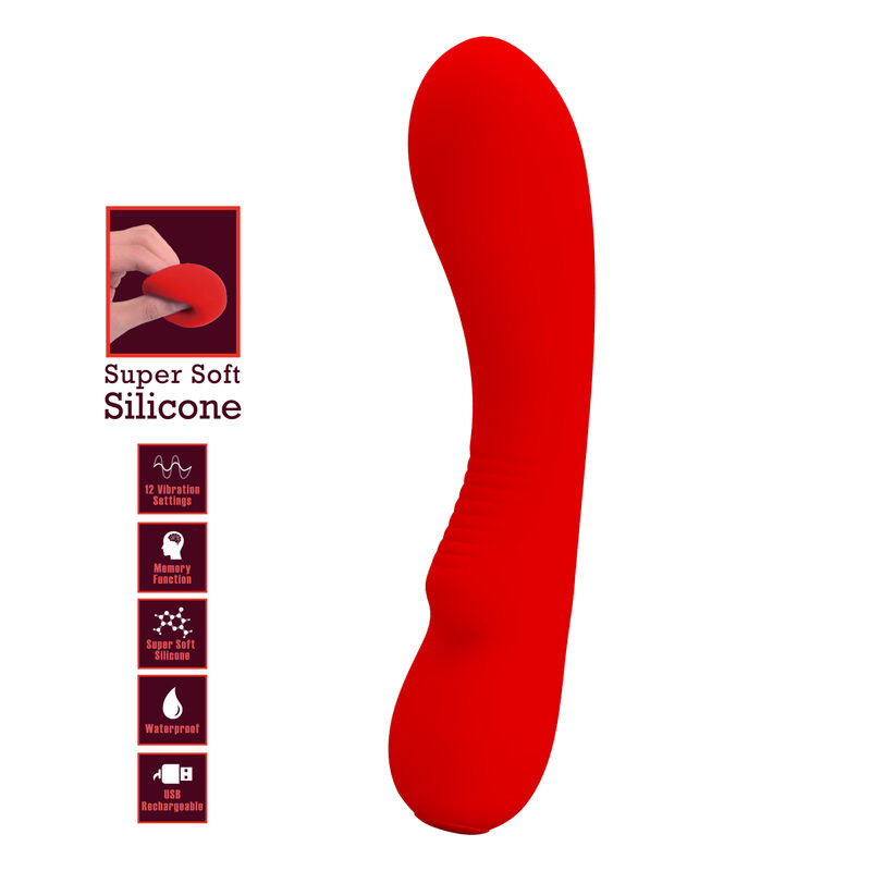 Pretty love - prescott rechargeable vibrator red 6