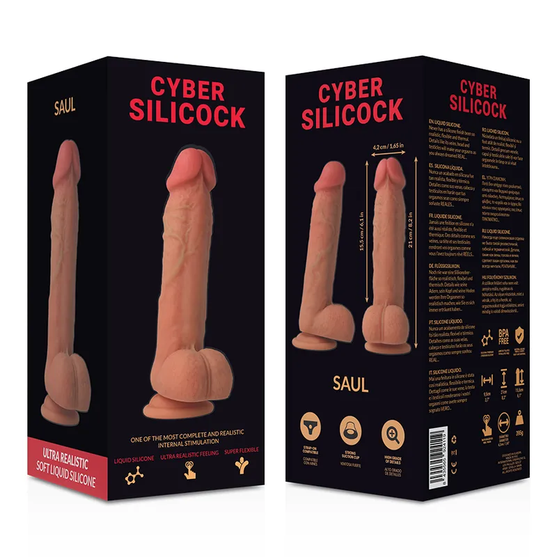 Cyber Silicock Strap-On Saul With 3 Rings Free - Pripínací Penis