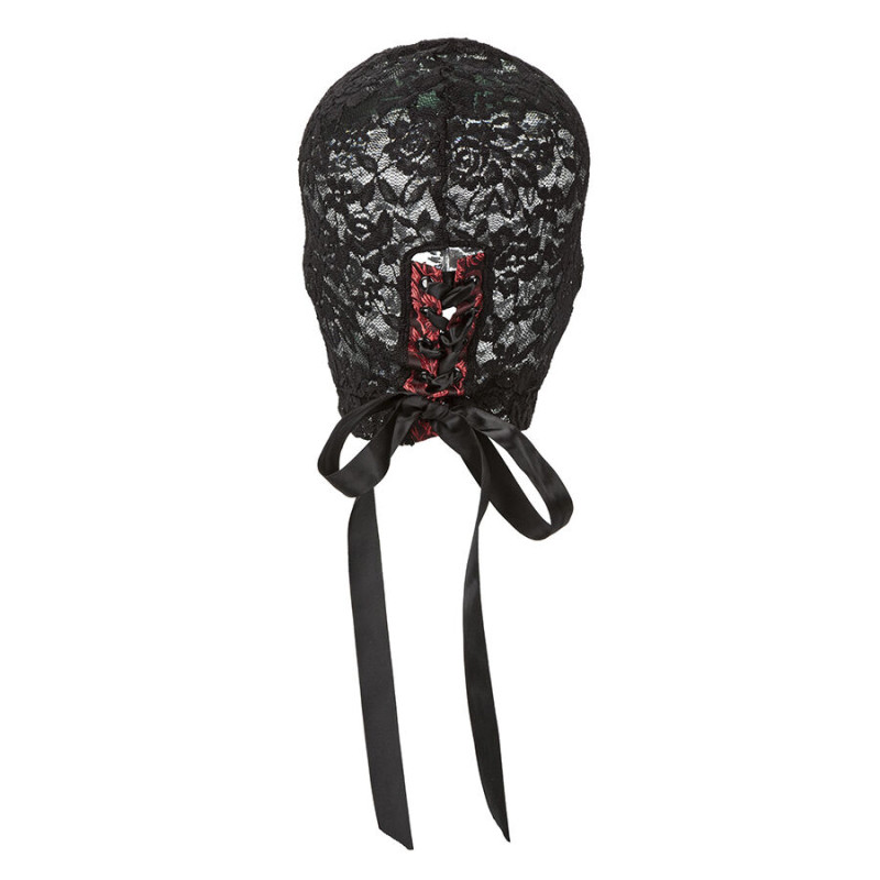 Calexotics - scandal black lace balalava with bow 2