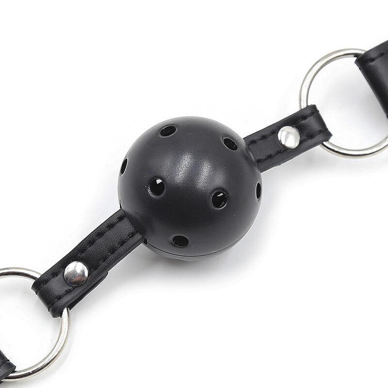 Ohmama Fetish Breatherable Ball Gag With Nipple Clamps 2