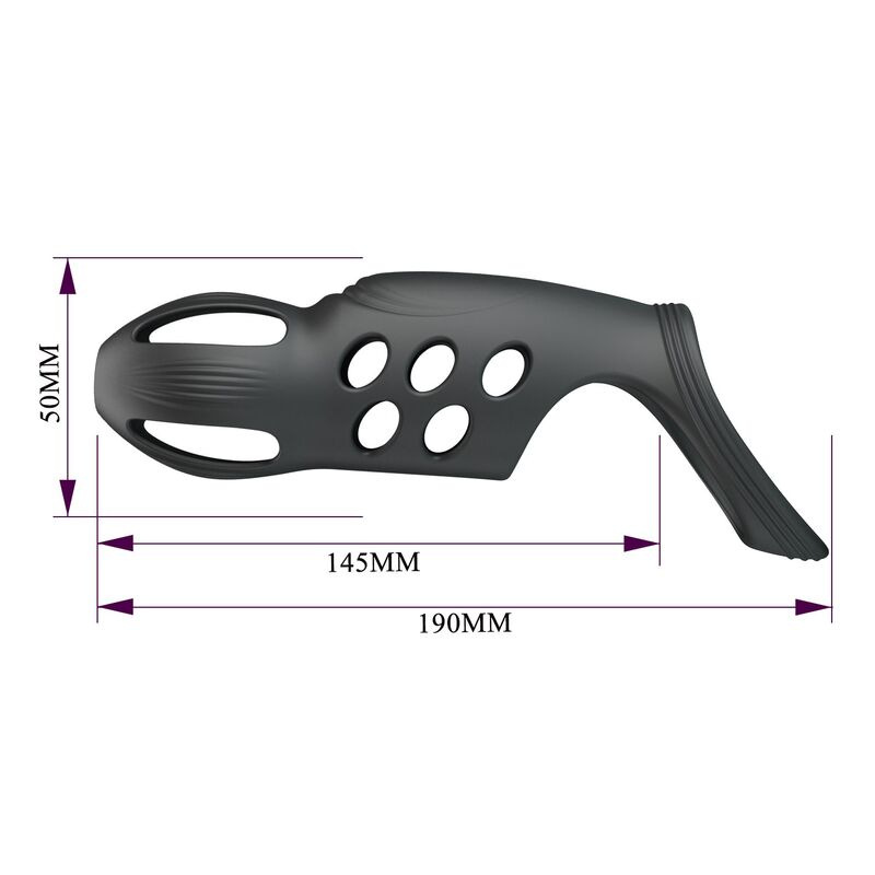 Pretty love - craig rechargeable vibrating penis ring black 8