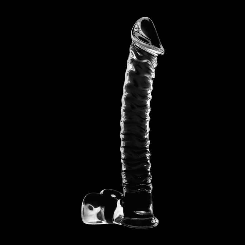 Nebula series by ibiza - model 23 dildo borosilicate glass clear 21.5 cm -o- 4 cm 6