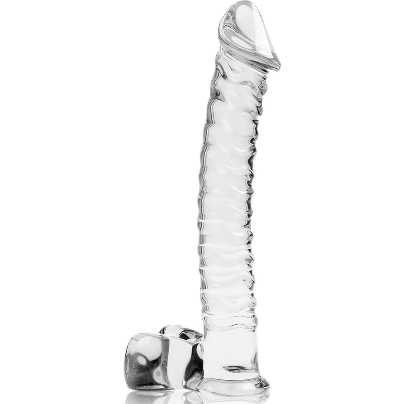 Nebula series by ibiza - model 23 dildo borosilicate glass clear 21.5 cm -o- 4 cm 4