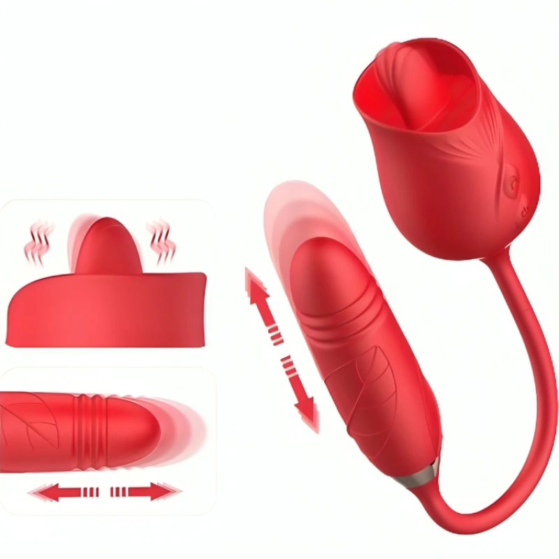 Armony - delight flower vibrator & thrusting with red tongue