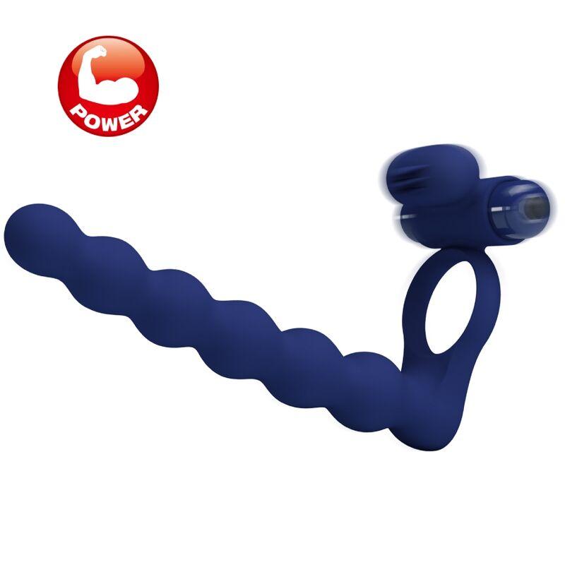 Pretty love - ajmal vibrating ring with plug blue 5