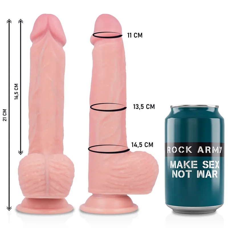 Rockarmy Harness + Liquid Silicone Premium Spitfire Realistic 21 Cm - Pripínací Penis