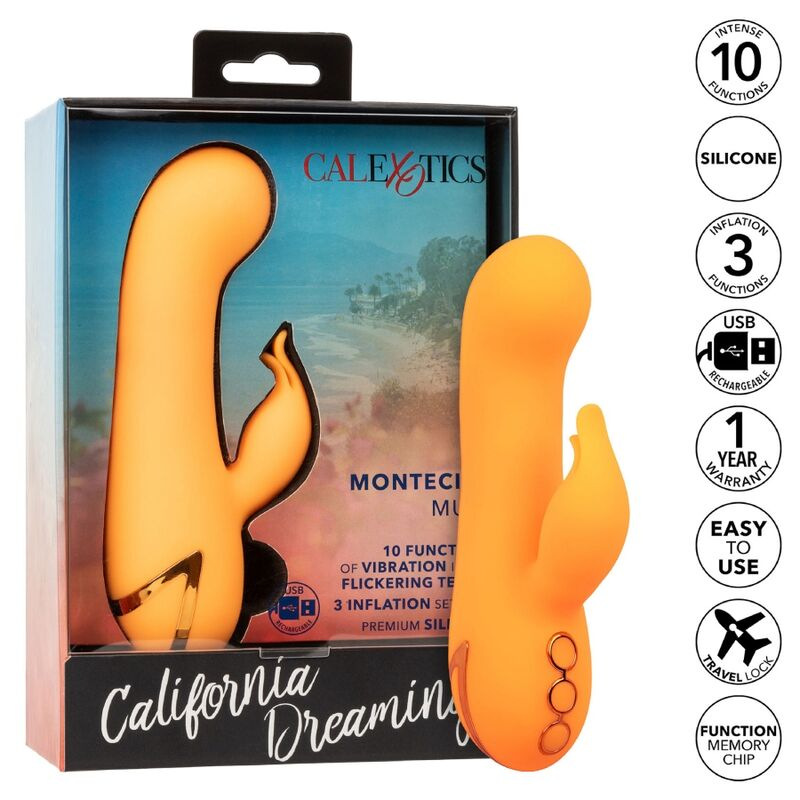 Calexotics - montecito muse vibrator rabbit orange by california dreaming 8
