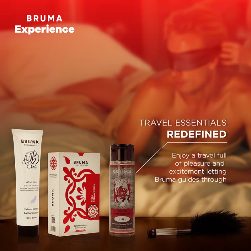 Bruma xperience - sweet strawberry temptation kit with orgasm enhancer 1