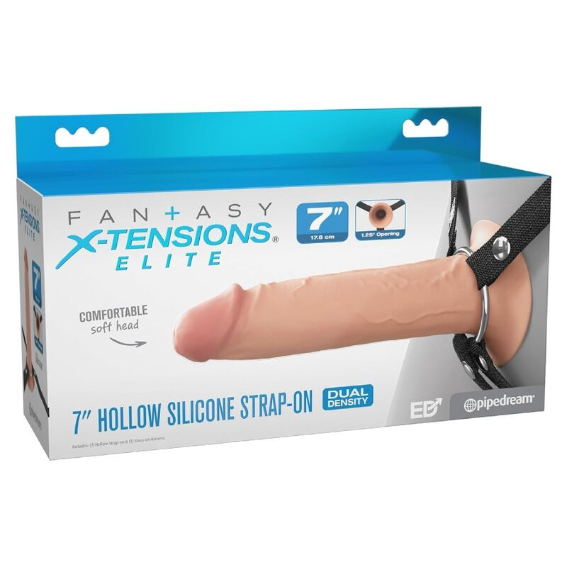 Fantasy x-tensions elite - 17.8 cm hollow silicone strap-on 6