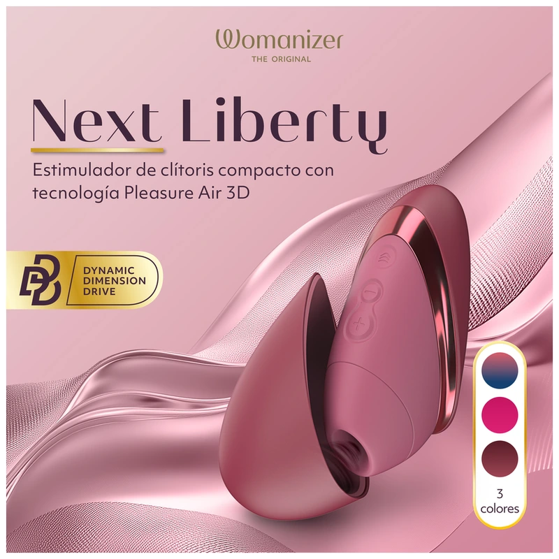 Womanizer - next liberty 3d pleasure air clitoral stimulator bordeaux 6