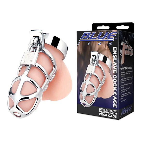 Blueline - Enslave Cock Cage Silver