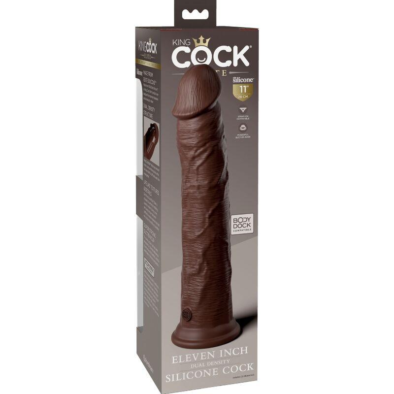 King Cock Elite - Realistic Silicone Dildo 28 Cm Brown 5